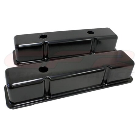 Cfr Performance CFR HZ-9519-PBK 1958-86 Chevy Small Block 283-305-327-350-400 Tall Smooth Valve Covers - Black HZ-9519-PBK